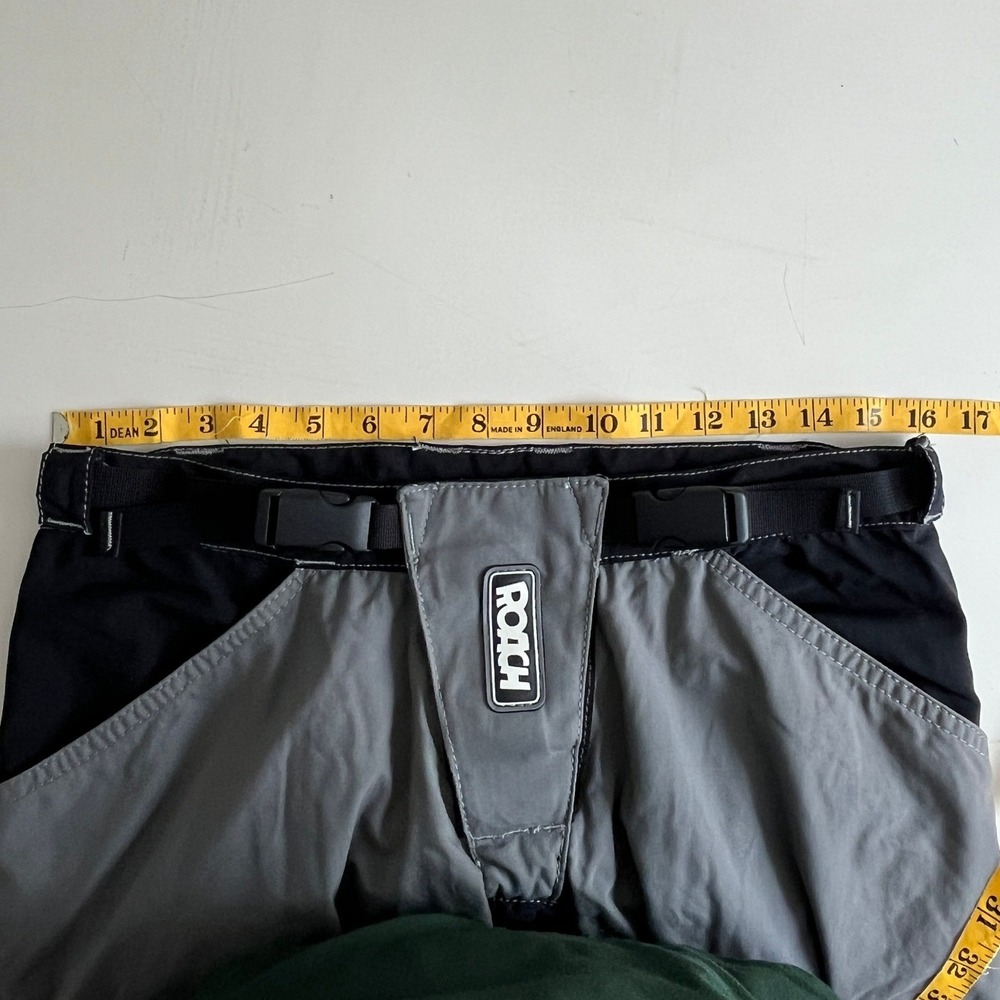Roach MTB Mountain Bike Pants Gray Black Vintage Y2K Mens Large L - Picture 11 of 13
